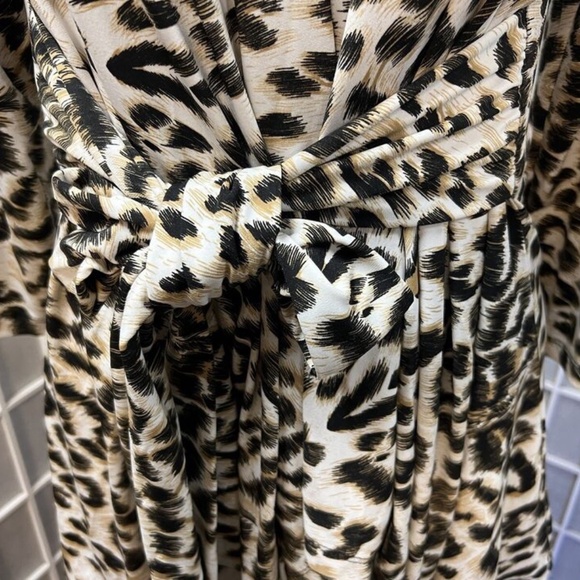 Attitudes,Woman,Spring Jacket Cover,Animal Print,Sz M,Midi,knotted,Made in USA.! - Picture 7 of 13